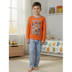 Tiare - Pijama Niño Game Over Naranja 4