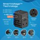 thumbnail image 4 of Adaptador de enchufe de viaje Ceptics de 70 W con alimentación USB-C y 2 puertos USB, 4 of 9