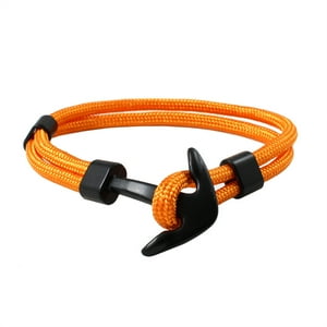 Millam - Pulsera Hombre Cuerda Y Ancla Acero Naranja
