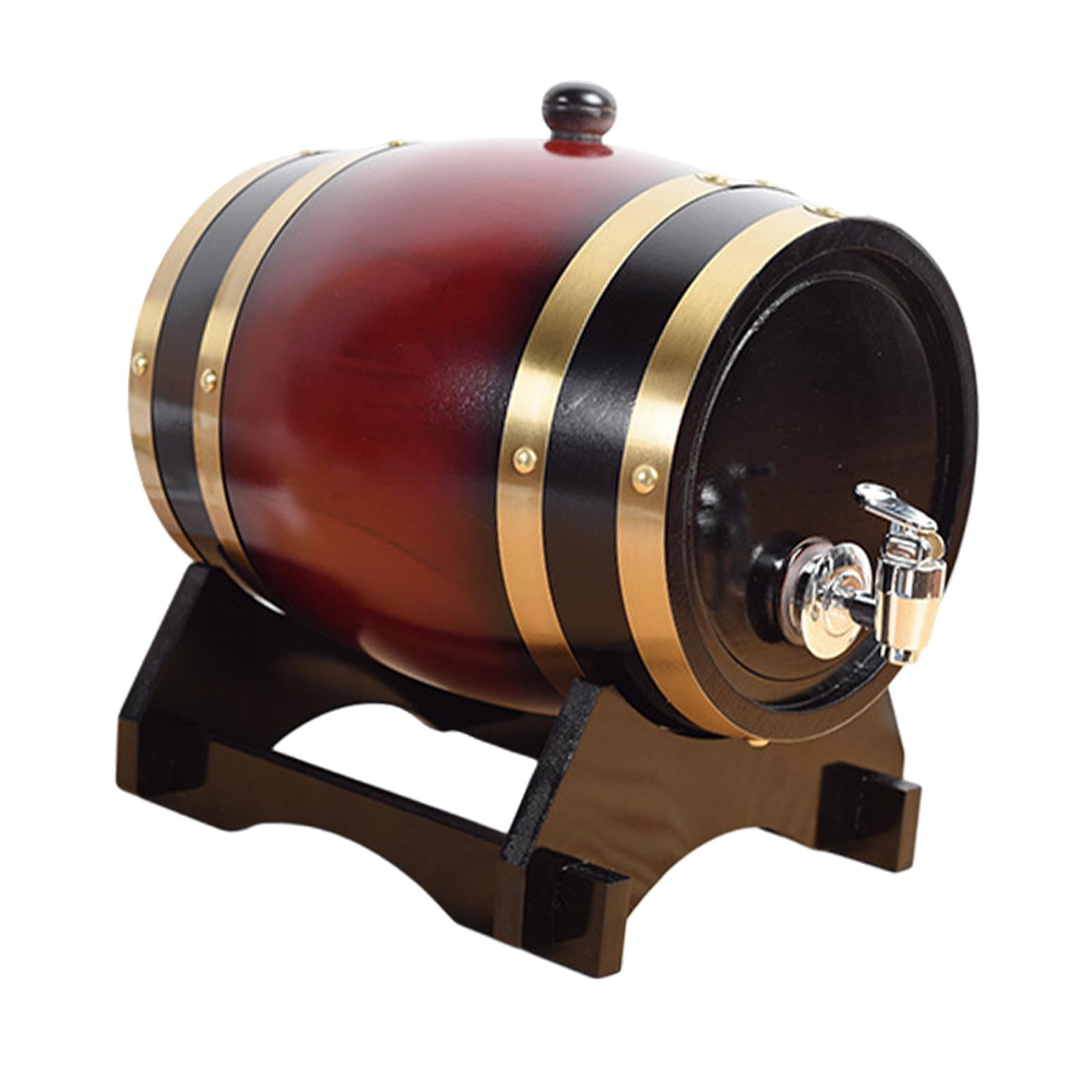 Bothyi - Barril De Envejecimiento De Madera Con Espiga, Barril De Madera Para Vino De Regalo, Para Mesa De Vino, 1l, Vino Tinto