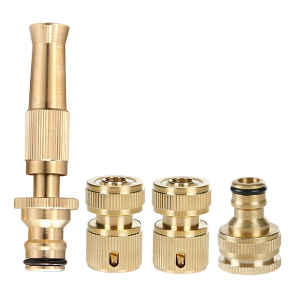 Paquete de 4 mangueras de jardín de latón, conector de rápida, accesorios fáciles de liberar G1/2 G3/4 para limpieza de vehículos de r