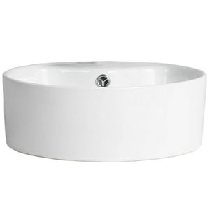 Domsa - Lavamanos Sobreponer Redondo Blanco 41X41X14 Cm