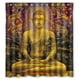 thumbnail image 1 of Cortina de ducha de Buda de yoga, juego de cortina de baño con ganchos, tamaño 66 x 72 pulgadas, 1 of 3