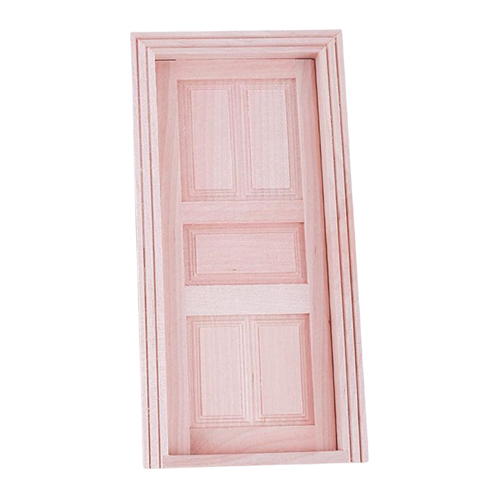 Magideal - Juego De Muebles De Puerta En Miniatura Para De Madera 1:12, Puerta Única Externa De Simulación, Accesorios De Decoración Sin , Estilo C