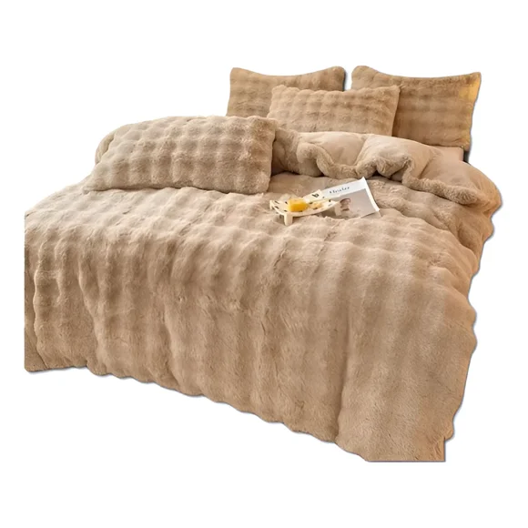 Plumón Invierno 2 Plazas Chiporro Suave Teng Fei 250x230cm Beige Elegante