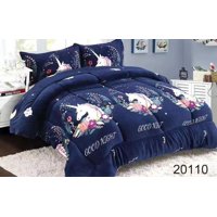 Aladdins Shop - Cobertor De Invierno De Plush Y Chiporro 1,5 Plaza Azul Unicornio