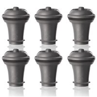 Vacu Vin - Juego De 6 Tapones Para Aspiradora Wine Saver, Color Gris