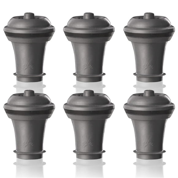 Juego de 6 tapones para aspiradora Wine Saver, color gris