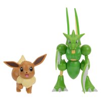Paquete Figuras Pokémon Battle Eevee 5Cm Y Scyther 11Cm
