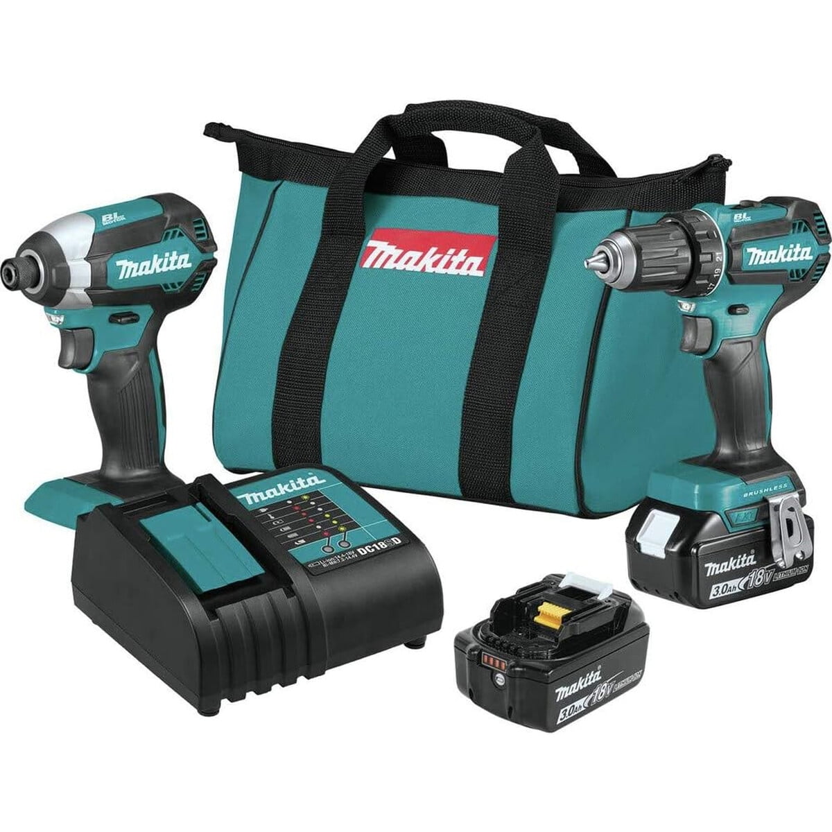 Kit Combo Makita Xt281s 18v Lxt 3.0ah Brushless 2 Pzs