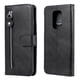 thumbnail image 1 of Funda con Cremallera para Motorola MOTO E7 Plus, Carcasa Cartera de Cuero PU con Soporte y Tarjetero, 1 of 5