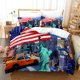 thumbnail image 1 of American Flag Bedding Set Luxury Bed Linen Double Teens Boys Duvet Cover Set Dropshipping, 1 of 5