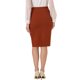 thumbnail image 3 of INSPIRE CHIC Falda Lápiz de Cintura Alta con Fruncido para Mujer, Detalle de Lazo, Abertura Trasera, Falda Ajustada Midi Caramelo M, 3 of 6