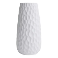 Genérico - Florero Vintage Cerámica Textura Decoracion Hogar Blanco