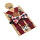 thumbnail image 1 of Conjunto De Tirantes Y Pajarita Para Ni?os, Estilo Y, Color Burdeos, Ideal Para Disfraces Formales., 1 of 5
