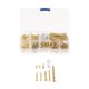 thumbnail image 4 of Kit De Tornillos De Guitarra Eléctrica De 226 Piezas Para Botones De Placa De Cuello De Interruptor De Pastilla Montaje Dorado, 4 of 5