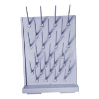 Magideal - Rejilla De Secado De Laboratorio Con 27 Pasadores Extraíbles Material Pp Accesorios Multiusos Montados En La Pared O Independientes Portátil 12 X 40 X Gris Claro