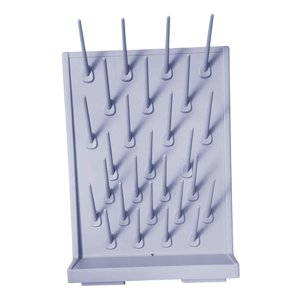 Magideal - Rejilla De Secado De Laboratorio Con 27 Pasadores Extraíbles Material Pp Accesorios Multiusos Montados En La Pared O Independientes Portátil 12 X 40 X Gris Claro