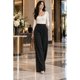 thumbnail image 1 of Pantalón Palazzo Mujer Algodón Cintura Elasticada Con Lazo, 1 of 6