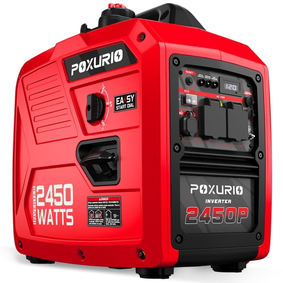 Generador inversor POXURIO 2450W 120V con tanque de gas de 6L