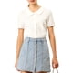 thumbnail image 2 of INSPIRE CHIC Camisa Suave con Cuello de Muñeca Vintage para Mujer M Blanca, 2 of 8