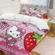 thumbnail image 2 of Hello Kitty Strawberry 3 Pieces Duvet Cover Set Full Size Super Soft Fade Resistant Microfiber, 2 of 4