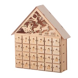 Magideal - Calendario De Adviento De 24 Días Calendario De Adviento Decorado Cajones Cuenta Atrás De 24 Días Decoración 24 Cajones Para Estantería De Restaurante