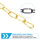 thumbnail image 4 of Cadena colgante de acabado dorado de 6 pies Uxcell, cadena de metal para colgar planta, lámpara de araña de luz de colgante, 4 of 7