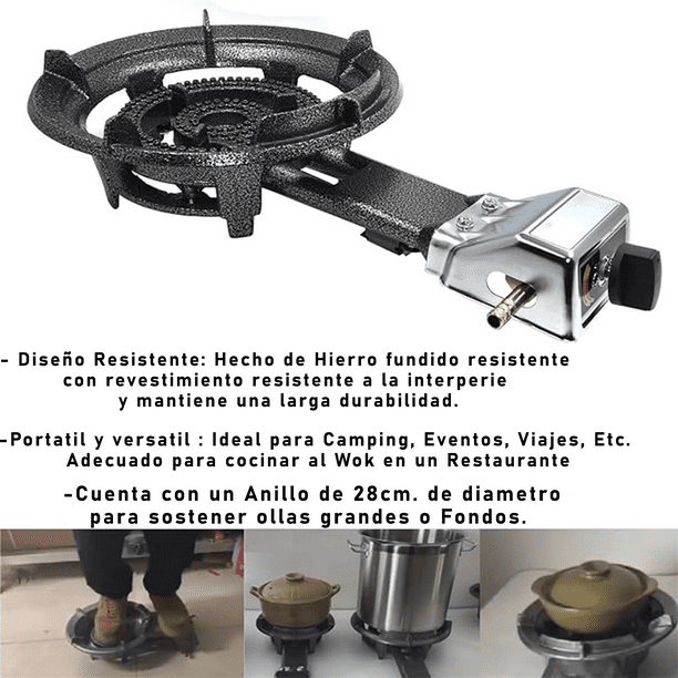 Fogón Cocina Alta Presión Jumbo 50 Cm