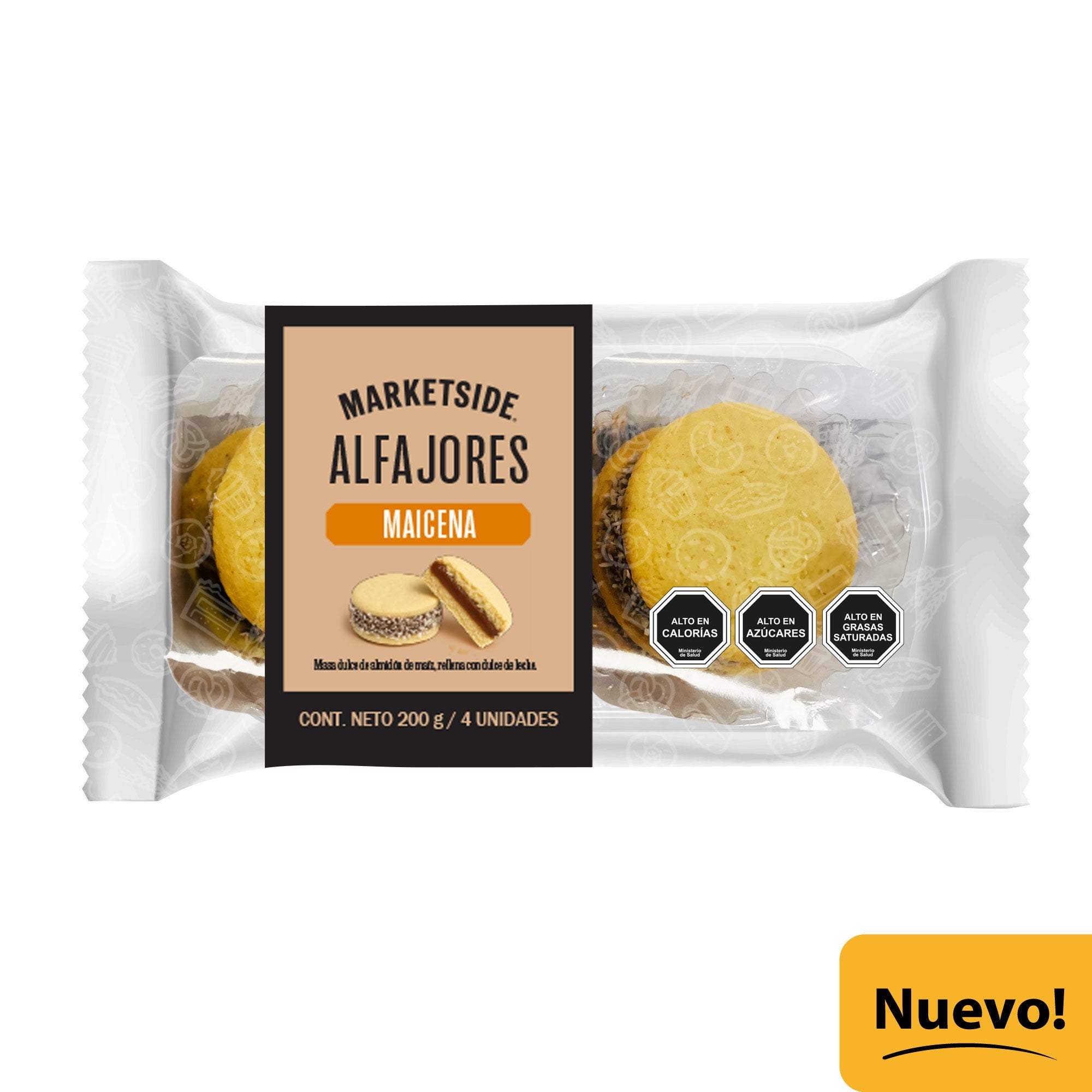 Alfajor Maicena 4u 200 g Marketside