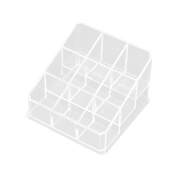 Caja De Almacenamiento De Cosméticos Acrílicos, Contenedor De Esmalte De Uñas Transparente Para Botellas, Cepillos, 9 Rejillas