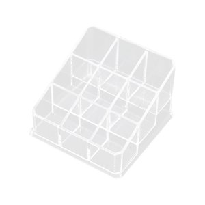 Ioensy - Caja De Almacenamiento De Cosméticos Acrílicos, Contenedor De Esmalte De Uñas Transparente Para Botellas, Cepillos, 9 Rejillas