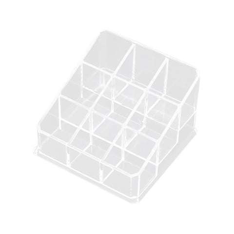 Ioensy - Caja De Almacenamiento De Cosméticos Acrílicos, Contenedor De Esmalte De Uñas Transparente Para Botellas, Cepillos, 9 Rejillas
