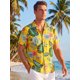 thumbnail image 4 of INSPIRE CHIC Camisa Hawaiana de Hombre de Manga Corta con Botones Florales Tropicales Casual de Verano para la Playa XL Amarillo, 4 of 5