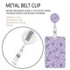 thumbnail image 4 of Porta Credencial SUPSLOTH con Flores Moradas y Carrete Retráctil, 4 of 7