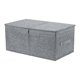 thumbnail image 1 of REGALWOVEN Cubo de Almacenamiento de Tela con Tapa y Asa para Estantes y Armario, Cesta de Almacenamiento Plegable para Organizar Ropa y Libros 18.5*11*8.3in Gris, 1 of 7