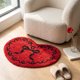 thumbnail image 2 of REGALWOVEN Alfombra en Forma de Corazón - Alfombra de Área de Piel Sintética Peluda, Alfombra Acentuada Antideslizante para Dormitorio, Alfombra de Baño Suave y Esponjosa para Decoración Roja, 2 of 6