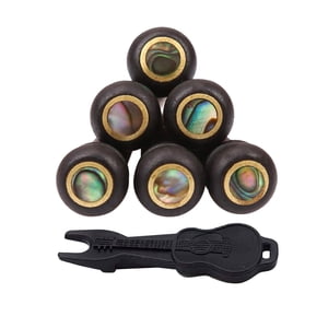 Bothyi - 6 Pines De Puente De Guitarra Con Extractor De Pines Para Reemplazo De Guitarra Acústica