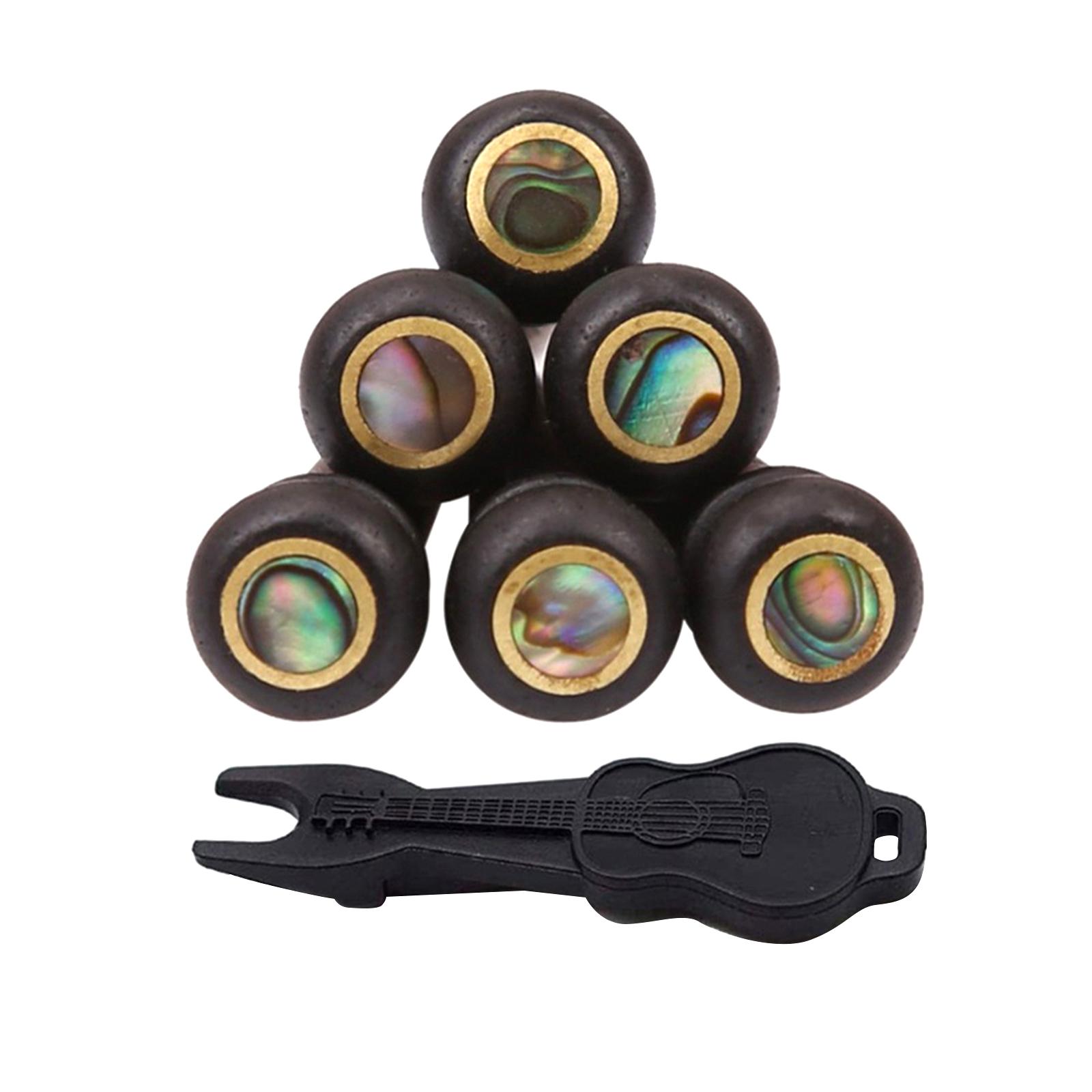 Bothyi - 6 Pines De Puente De Guitarra Con Extractor De Pines Para Reemplazo De Guitarra Acústica