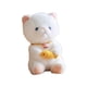 thumbnail image 4 of Cojín De Tiro De Dibujos Animados Suave De Gatito De Peluche De 25 Cm Para Regalo De Vacaciones Dormitorio De Estudio Blanco, 4 of 5
