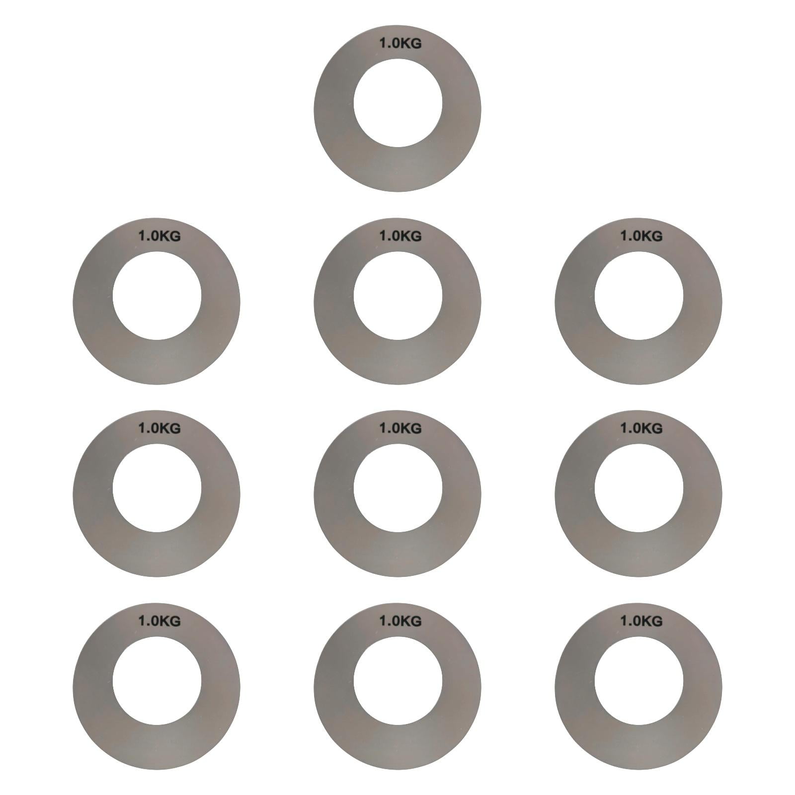 Magideal - 10 Pegatinas Fraccionarias Para Placas De Peso Micro, Etiquetas De Peso Ligeras Y De Fácil Aplicación, Etiquetas De Entrenamiento En Kilogramos, Papel 1.0 Kg