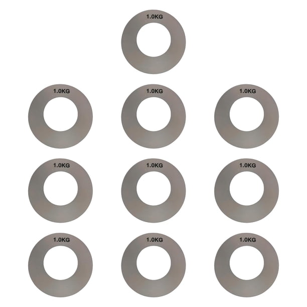 10 Pegatinas Fraccionarias para Placas de Peso Micro, Etiquetas de Peso Ligeras Y de Fácil Aplicación, Etiquetas de Entrenamiento en Kilogramos, Papel 1.0 kg