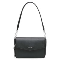 Bolso Calvin Klein Ava Demi Hombro Negro Plata