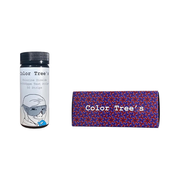 Tiras Reactivas Químicas Color Tree's 0-3000 ppm Paquete de 50