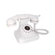 thumbnail image 4 of Teléfono retro con cable, teléfono antiguo, teléfono clásico con botones, teléfono de escritorio con cable, teléfono fijo retro para sala de estar, oficina, cafetería. Blanco, 4 of 5