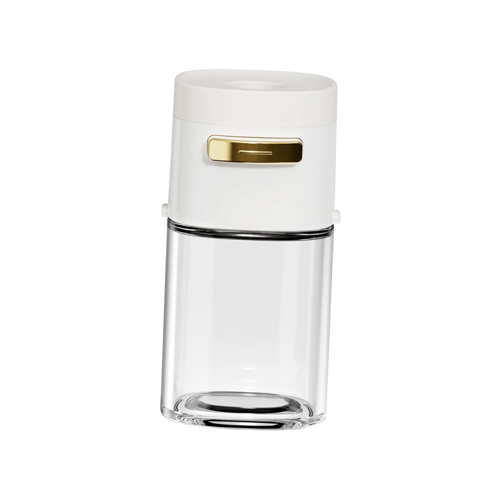 Magideal - Límite De Vidrio Salero Pimienta Contenedor De Especias Medición De Salero Y Pimentero Ración Dispensador De Especias Para Azúcar Especias Cocina Sal Blanco