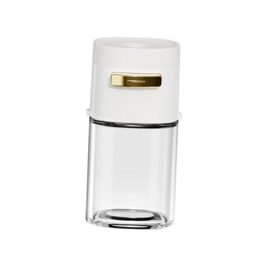 Magideal - Límite De Vidrio Salero Pimienta Contenedor De Especias Medición De Salero Y Pimentero Ración Dispensador De Especias Para Azúcar Especias Cocina Sal Blanco