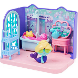 Gabby'S Dollhouse, Primp And Pamper Bathroom Con Figura De Mercat, 3 Accesorios, 3 Muebles Gabby'S Dollhouse Gabby'S Dollhouse