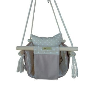 Ludisens - Columpio Ergonómico De Algodón, Modelo Colcha Lunarnude Hasta 35 Kilos