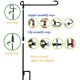 thumbnail image 3 of Soporte para Bandera de Jardín Akeydeco de Metal Impermeable, 3 of 7